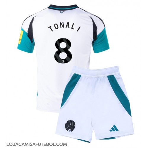 Camisa de Futebol Newcastle United Sandro Tonali #8 Equipamento Alternativo Infantil 2024-25 Manga Curta (+ Calças curtas)